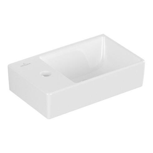 V&B Handwaschbecken AVENTO 36x22cm, 1 HL, o ÜL, rechts, weiß C-plus