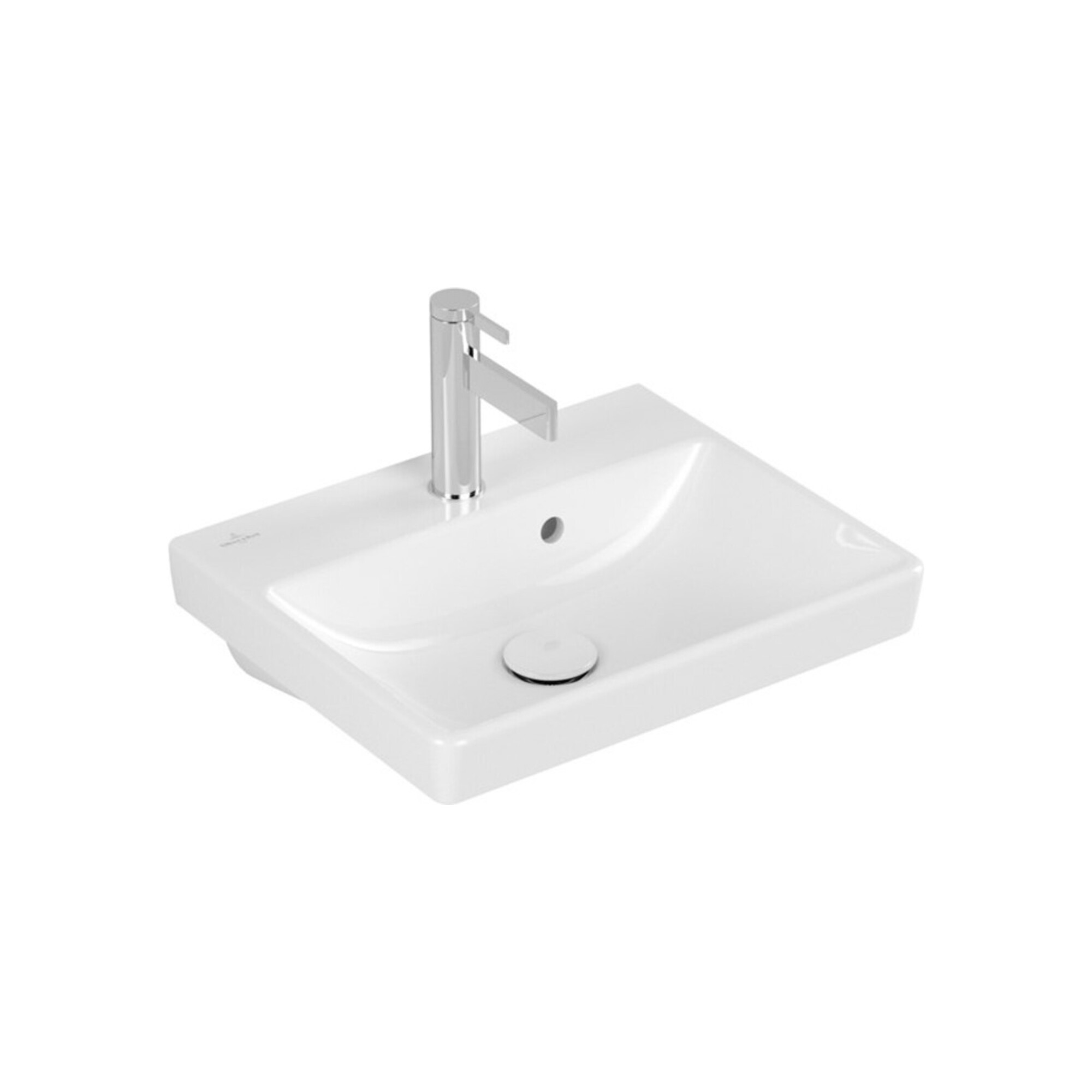 V&B Handwaschbecken AVENTO 45x37cm, 1 HL, we, 45x37cm, mit Überlauf ; Villeroy & Boch