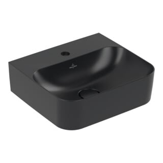 V&B Handwaschbecken Finion 43 x 39 cm 1 Hahnl. pure black C+
