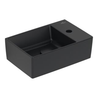 V&B Handwaschbecken Memento 2.0 40x26cm, m Hahnl., o. ÜL, P black C-plus
