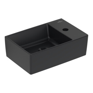 V&B Handwaschbecken Memento 2.0 40x26cm, m Hahnl., o. ÜL, P black C-plus