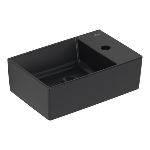 V&B Handwaschbecken Memento 2.0 40x26cm, m Hahnl., o. ÜL, P black C-plus