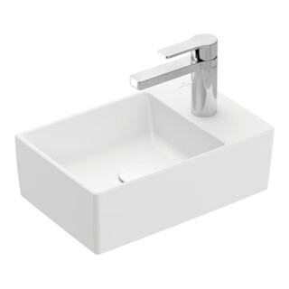 V&B Handwaschbecken Memento 2.0 40x26cm, m Hahnl., o. ÜL, st. wh. C-plus
