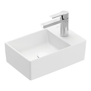 V&B Handwaschbecken Memento 2.0 40x26cm, m Hahnl., o. ÜL, st. wh. C-plus