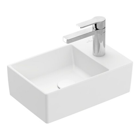 V&B Handwaschbecken Memento 2.0 40x26cm, m Hahnl., o. ÜL, st. wh. C-plus