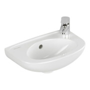 V&B Handwaschbecken Newo 40x25cm, ov., 1 Hahnl., m ÜL, re, weiß