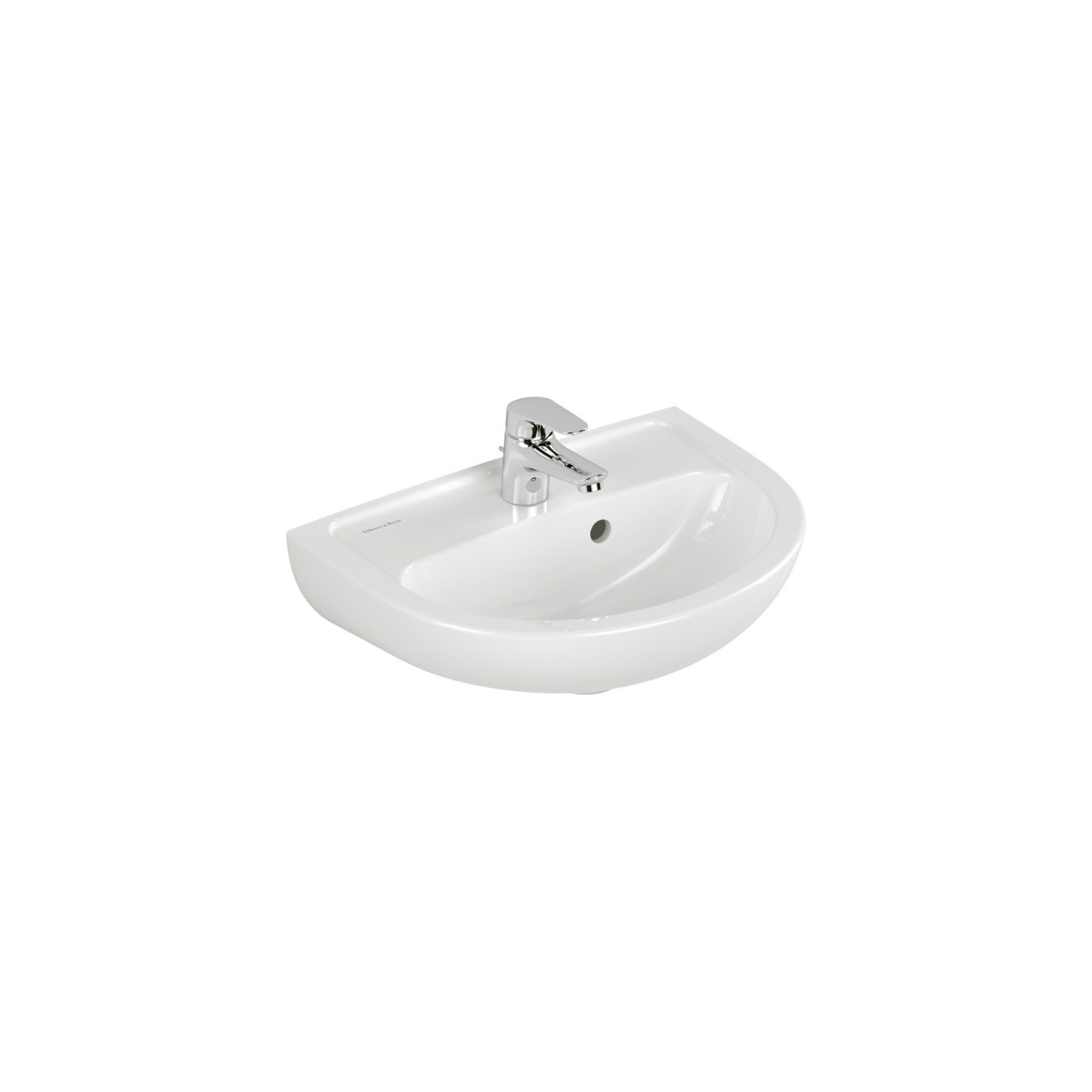V&B Handwaschbecken Newo 45x34cm, ov., 1 Hahnl., m Überlauf, weiß ; Villeroy & Boch