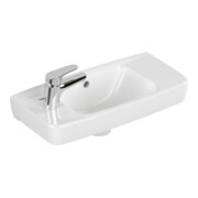 V&B Handwaschbecken Newo eck., mit Überlauf, 50x24cm, mitte, weiß