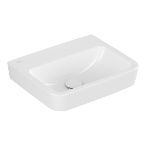 V&B Handwaschbecken O.NOVO 45x37cm, eck, o. HL, ohne Überlauf, weiß