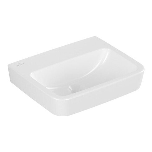 V&B Handwaschbecken O.NOVO 45x37cm, eck, o. HL, ohne Überlauf, weiß