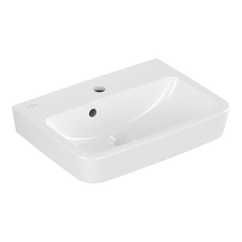 V&B Handwaschbecken O.NOVO 50x37cm, eck, m HL, mit Überlauf, weiß