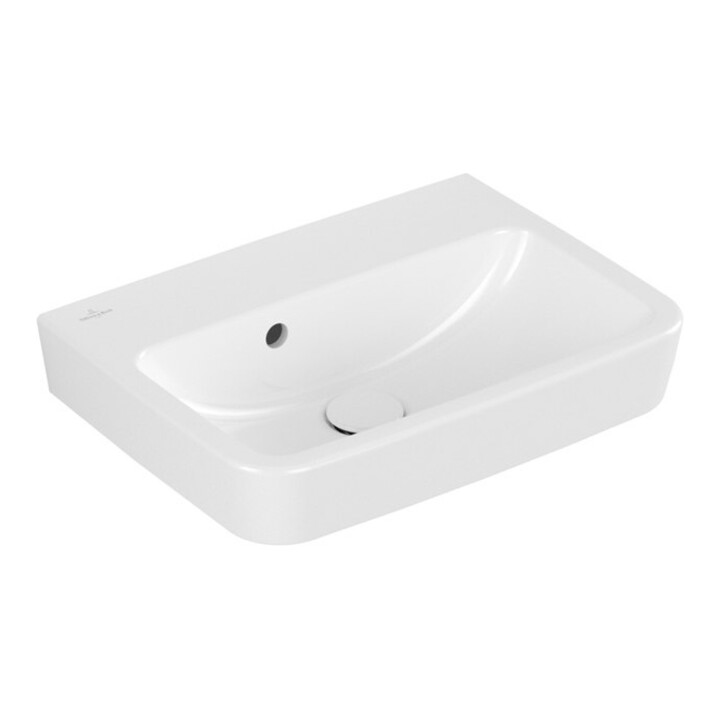 V&B Handwaschbecken O.NOVO 50x37cm, eck, o. HL, mit Überlauf, weiß