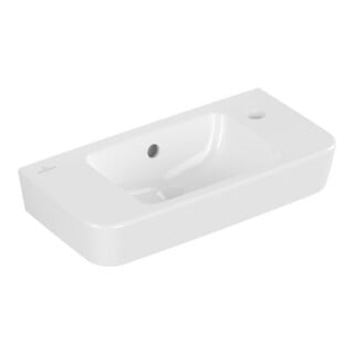 V&B Handwaschbecken O.NOVO Compact 50x25cm, HL R durch-, L vorg., ÜL, we C+