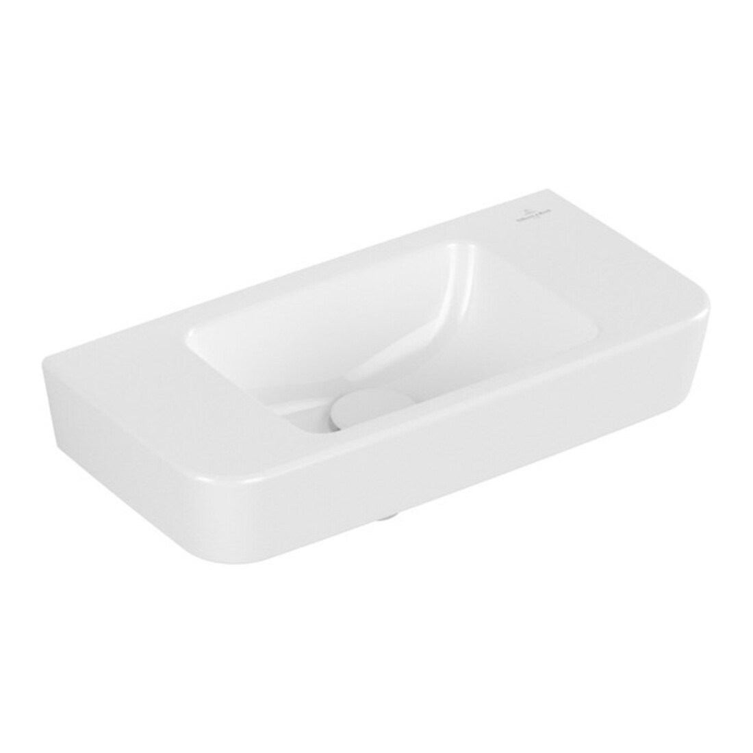 V&B Handwaschbecken O.NOVO Compact 50x25cm, o. ÜL, o. HL, we AntiBac C-plus