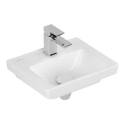 V&B Handwaschbecken Subway 3.0 37x30,5cm, eck., m HL/o ÜL, st. wh. C+