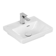 V&B Handwaschbecken Subway 3.0 45x37cm, eck., m HL/mit ÜL, weiß C-plus-1
