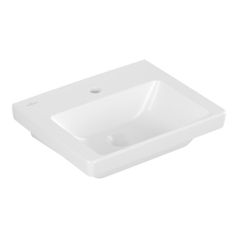 V&B Handwaschbecken Subway 3.0 45x37cm, eck., m HL/o ÜL, st. wh. C-plus