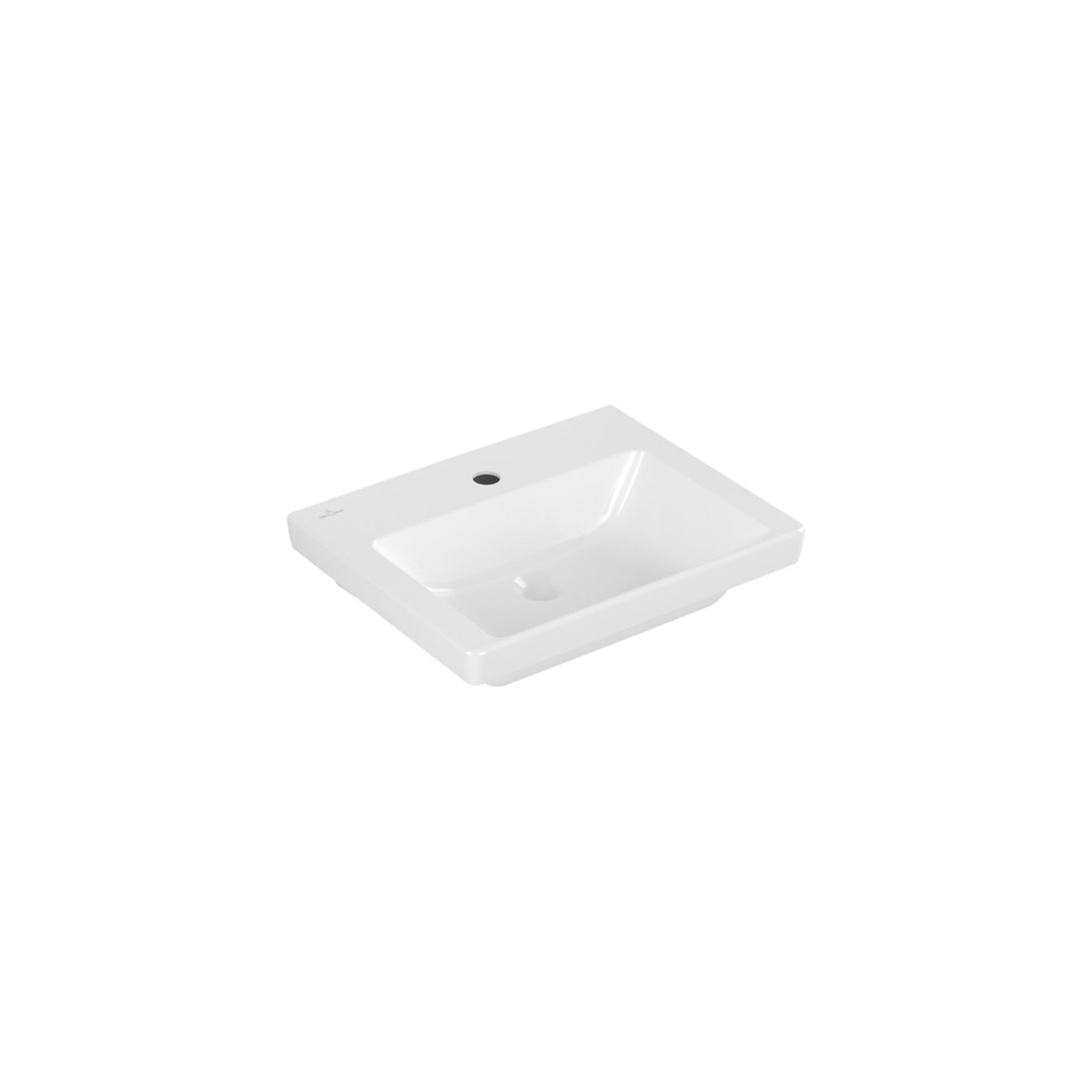 V&B Handwaschbecken Subway 3.0 50x40cm, eck., m HL/o Überlauf, weiß ; Villeroy & Boch