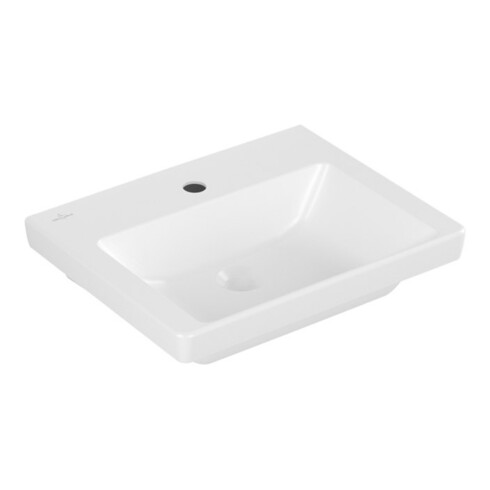 V&B Handwaschbecken Subway 3.0 50x40cm, eck., m HL/o ÜL, st. wh. C-plus