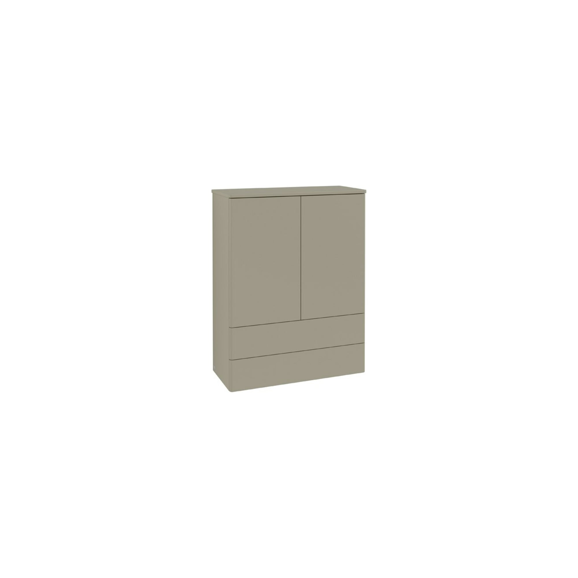 V&B Highboard mit Frontstruktur Antao 81,4x104x35,6cm, WBP-farbe Lac, w. wal ; Villeroy & Boch