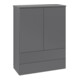 V&B Highboard mit Frontstruktur Antao 81,4x104x35,6cm, WBP Lac, Anthrac. m Lac-1