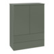V&B Highboard mit Frontstruktur Antao 81,4x104x35,6cm, WBP Lac, lea gre. m Lac-1