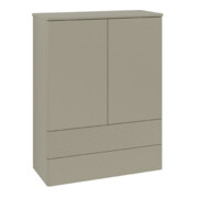 V&B Highboard mit Frontstruktur Antao 81,4x104x35,6cm, WBP Lac, st. Gr m Lac