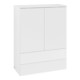 V&B Highboard mit Frontstruktur Antao 81,4x104x35,6cm, WBP Lac, wh. m Lac-1