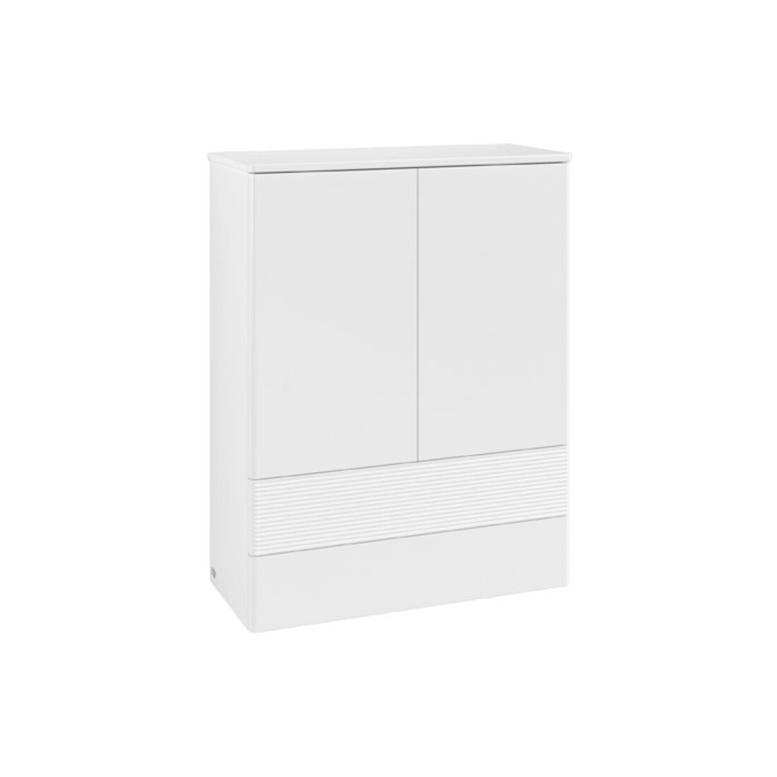V&B Highboard mit Frontstruktur Antao 81,4x104x35,6cm, WBP Lac, wh. m Lac