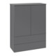 V&B Highboard ohne Frontstruktur Antao 81,4x104x35,6cm, WBP Lac, Anthrac. m Lac-1