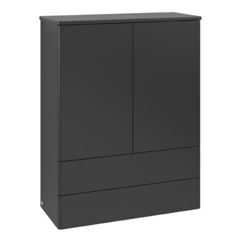 V&B Highboard ohne Frontstruktur Antao 81,4x104x35,6cm, WBP Lac, bla m Lac