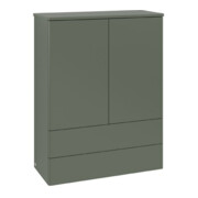 V&B Highboard ohne Frontstruktur Antao 81,4x104x35,6cm, WBP Lac, lea gre. m Lac