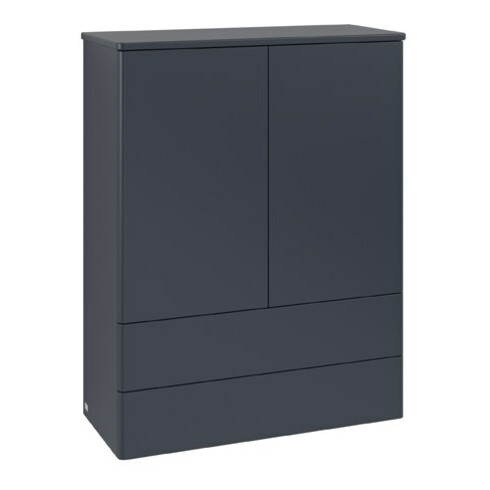 V&B Highboard ohne Frontstruktur Antao 81,4x104x35,6cm, WBP Lac, md bl. m Lac