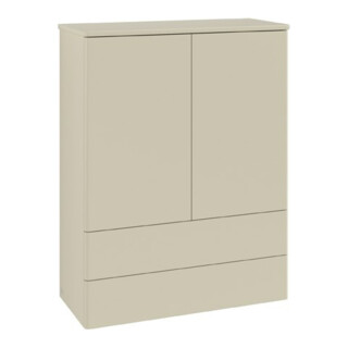 V&B Highboard ohne Frontstruktur Antao 81,4x104x35,6cm, WBP Lac, si Gr m Lac