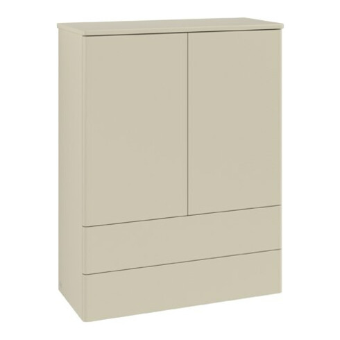 V&B Highboard ohne Frontstruktur Antao 81,4x104x35,6cm, WBP Lac, si Gr m Lac