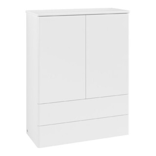 V&B Highboard sans structure de façade Antao 81,4x104x35,6cm, WBP Laqué, blanc mat Laqué