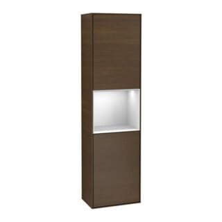 V&B Hochschrank Applique murale Finion 41,8x151,6 cm, gauche, blanc, laqué, noyer veinée