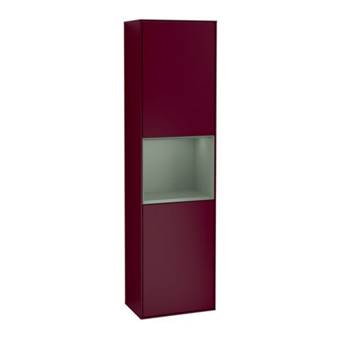 V&B Hochschrank Finion 41,8x151,6cm, g, étagère huilée, laque, Poignée m