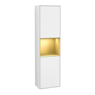 V&B Hochschrank Finion 41,8x151,6cm, G, Rg g m Lac, blanc brillant Lac