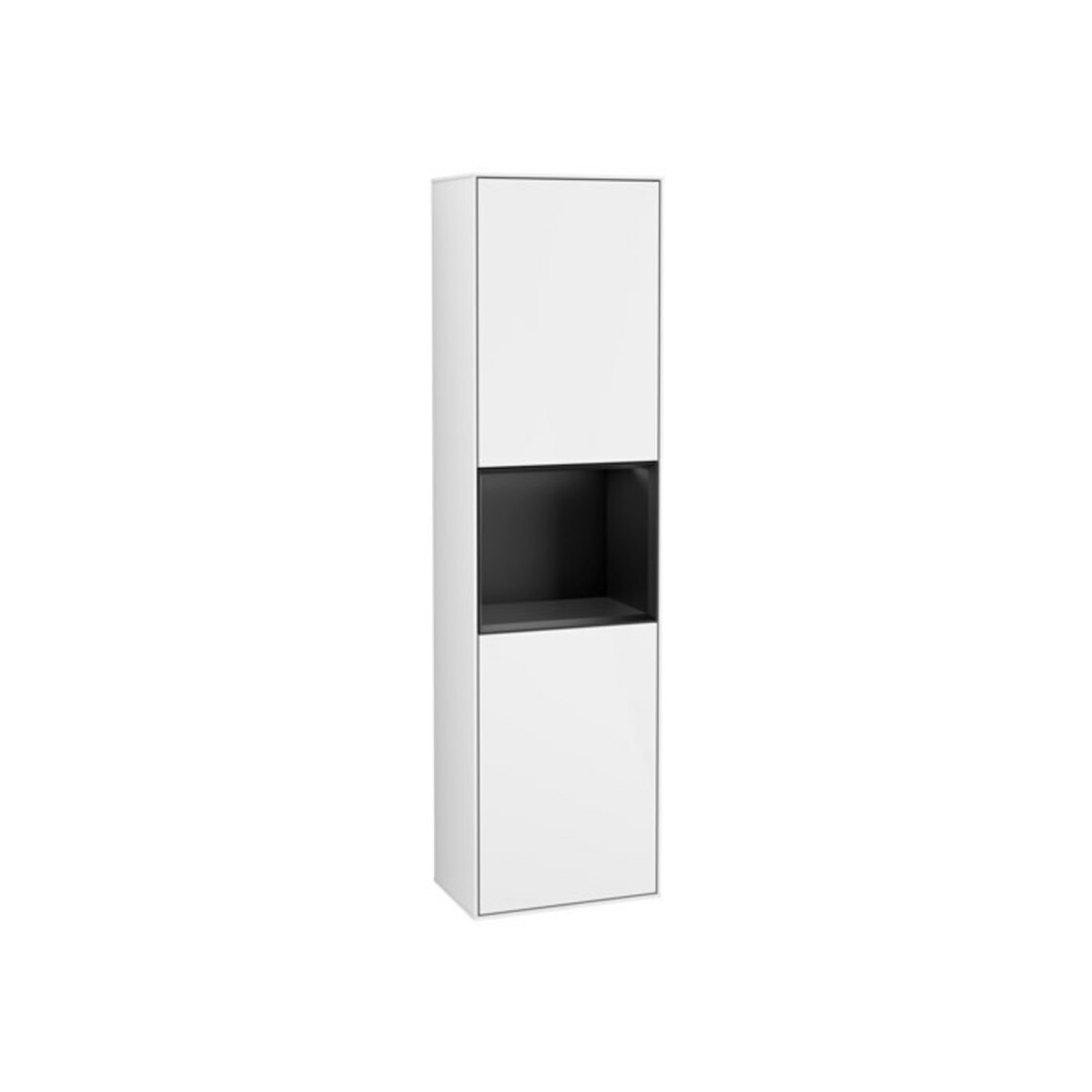 V&B Hochschrank Finion 41,8x151,6cm, l, Rg b m Lac, glo wh. Lac