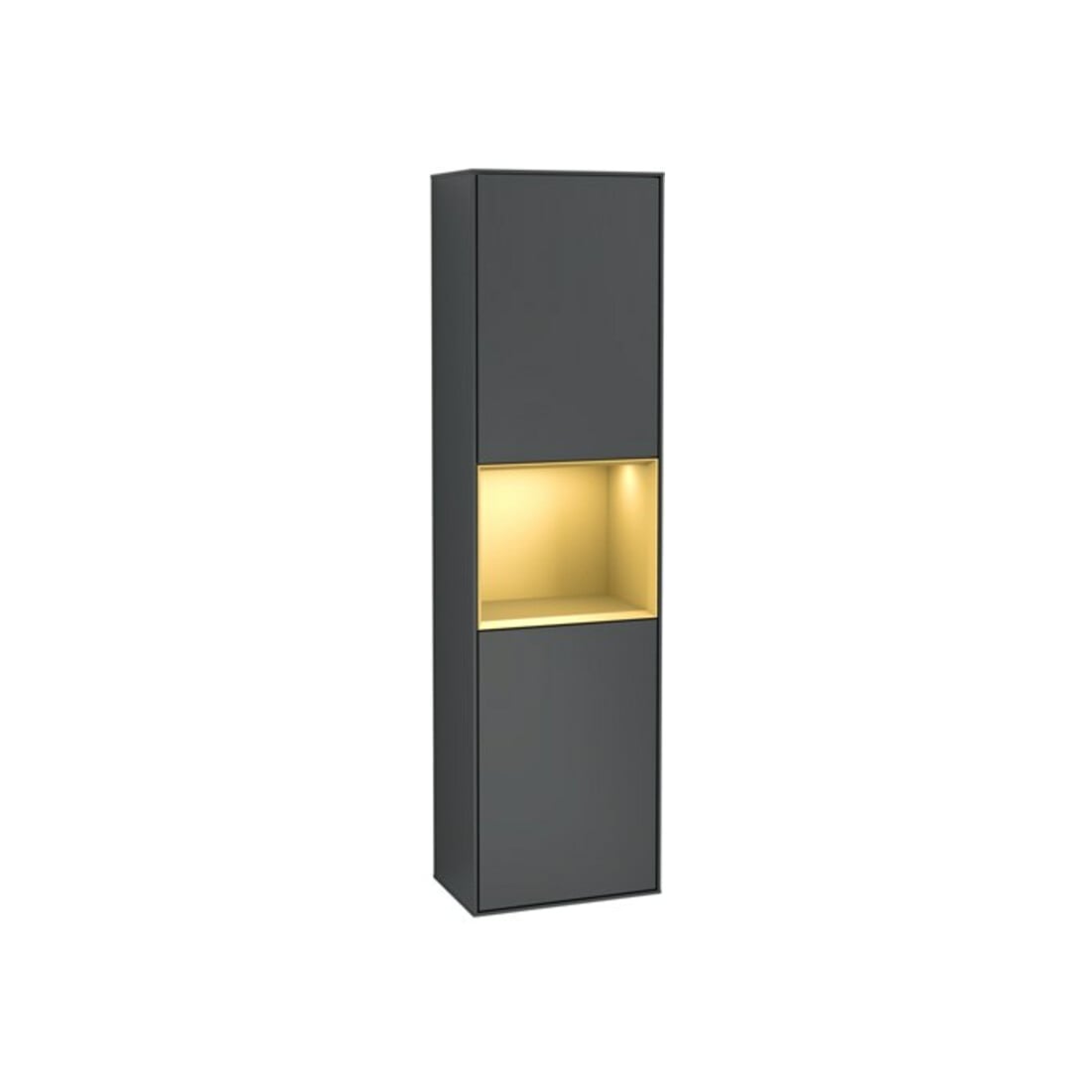 V&B Hochschrank Finion 41,8x151,6cm, l, Rg g m La, md bl. m Lac