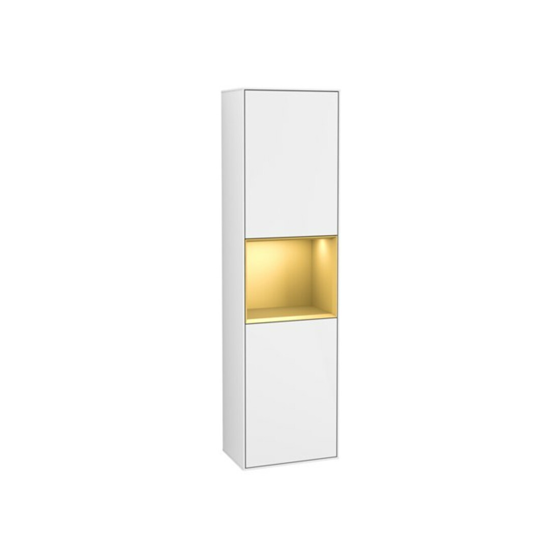 V&B Hochschrank Finion 41,8x151,6cm, l, Rg g m Lac, glo wh. Lac