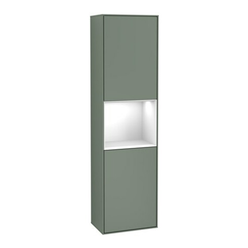 V&B Hochschrank Finion 41,8x151,6cm, l, Rg g w Lac, Oli. m Lac