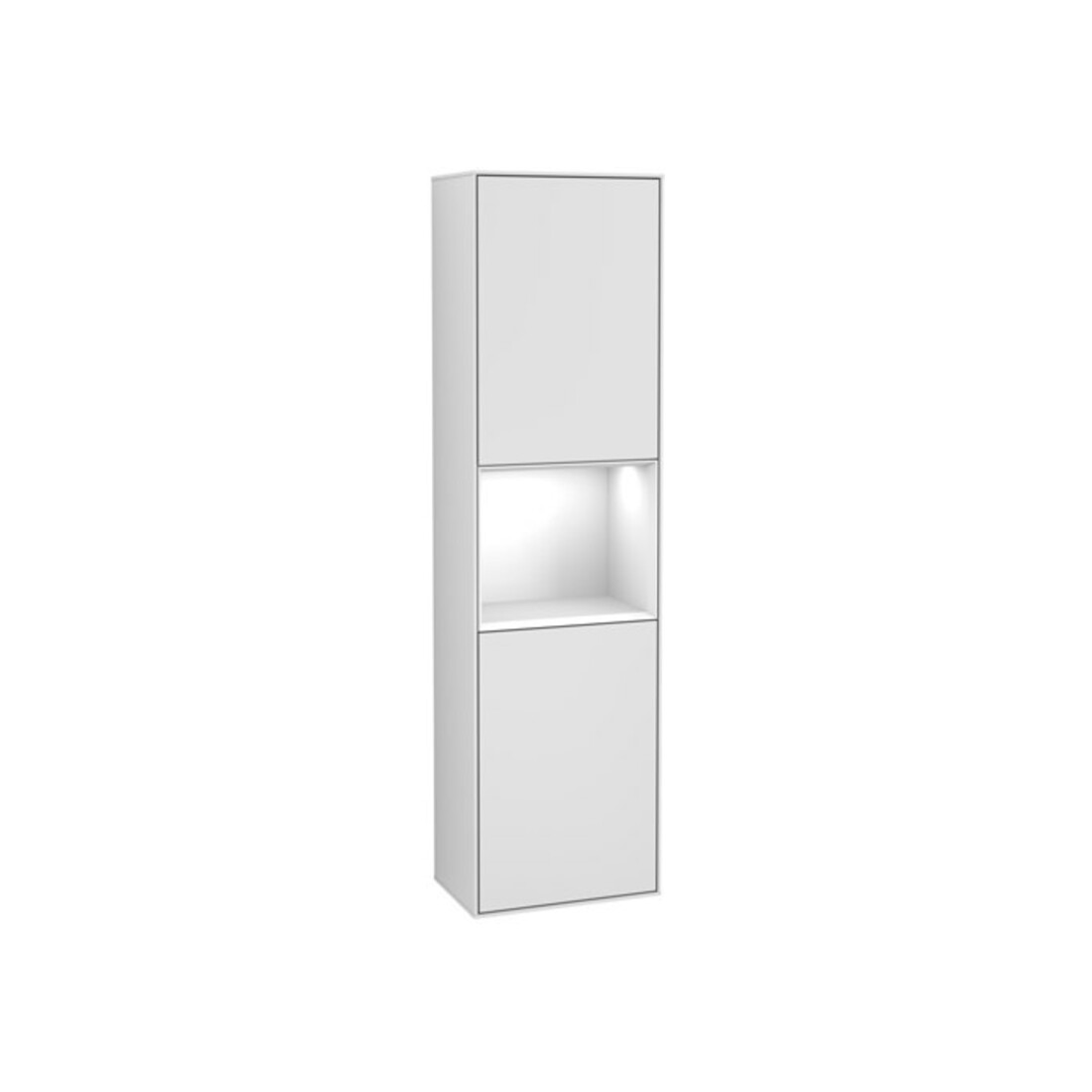V&B Hochschrank Finion 41,8x151,6cm, l, Rg g wh. Lac, wh. m Lac
