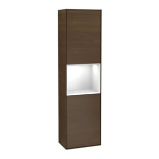 V&B Hochschrank Finion 41,8x151,6cm, l, Rg glo wh. Lac, wal ven