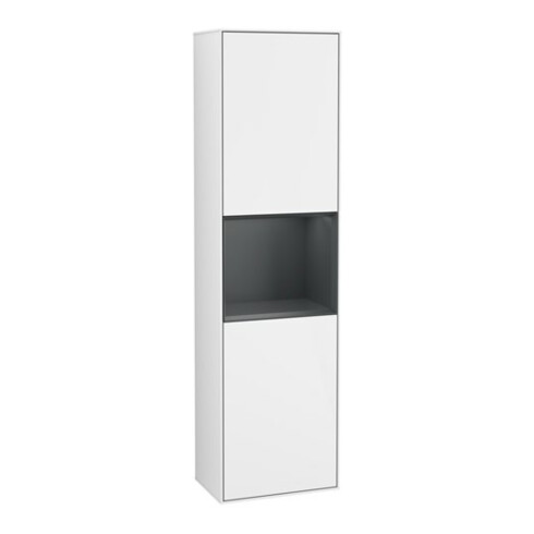 V&B Hochschrank Finion 41,8x151,6cm, l, Rg md b m La, g wh. Lac