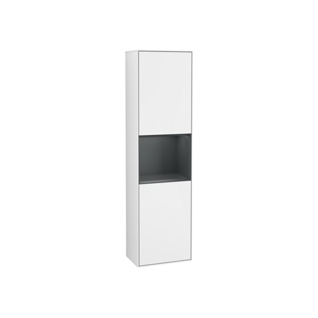V&B Hochschrank Finion 41,8x151,6cm, l, Rg md b m La, g wh. Lac