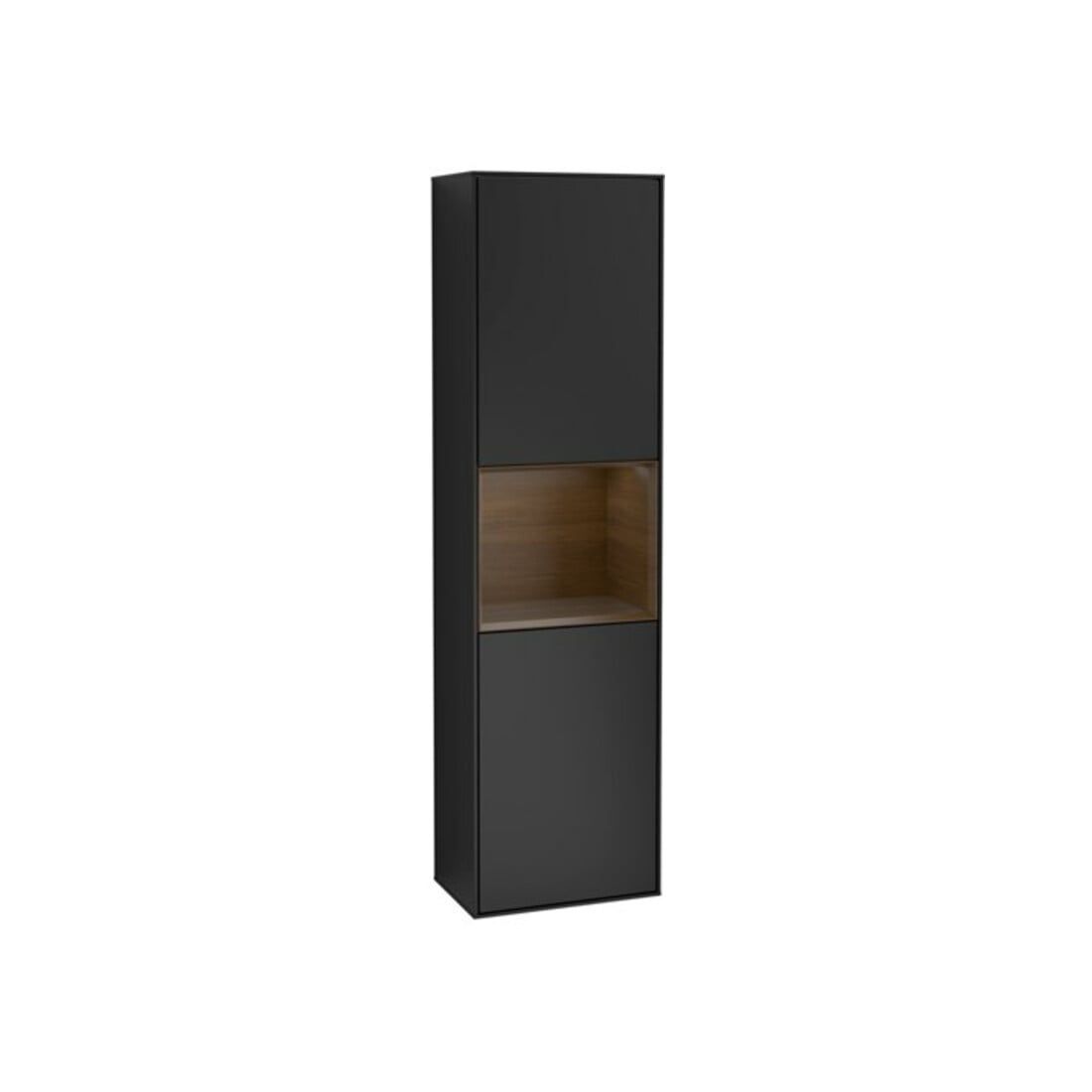 V&B Hochschrank Finion 41,8x151,6cm, li, Reg wal ven, bla m Lac