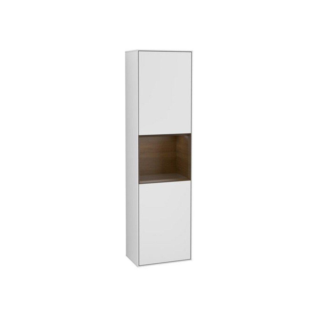 V&B Hochschrank Finion 41,8x151,6cm, li, Reg wal ven, wh. m Lac