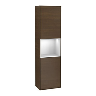 V&B Hochschrank Finion 41,8x151,6cm, li, Reg wh. m Lac, wal ven